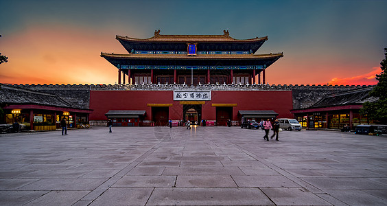 北京故宫扁平风故宫博物院背景