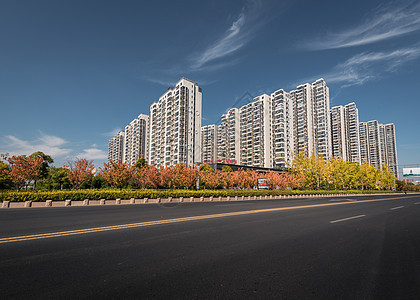 干净整洁的城市街道城市建设高清图片素材