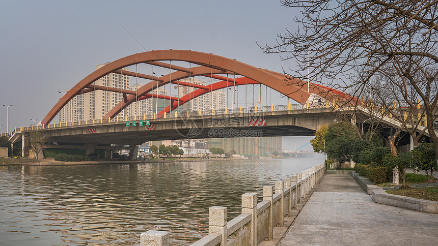 上海申江路桥沿江休闲道图片