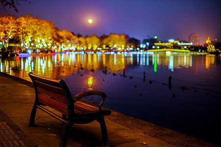 杭州西湖夜景图片