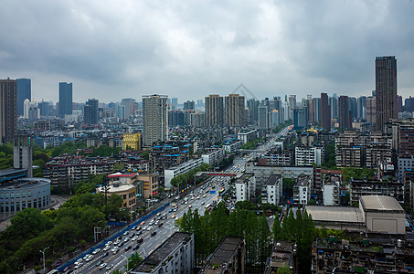 小区马路武汉城市风光背景