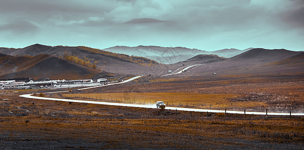 汽车野外在路上背景