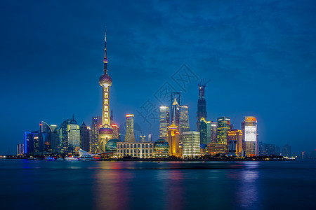 上海东方明珠夜景摩天大厦高清图片素材