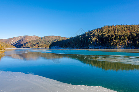 冰雪旅游云南香格里拉冬季风光背景