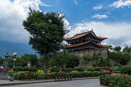 树房云南大理古城风景背景