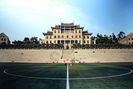 人名大会堂厦门大学操场大会堂背景