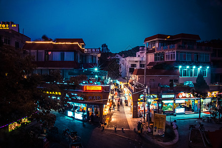 美丽厦门厦门曾厝垵夜晚美景背景