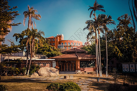 美丽厦门厦门鼓浪屿音乐厅背景