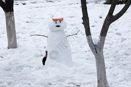 可爱的雪人背景图片