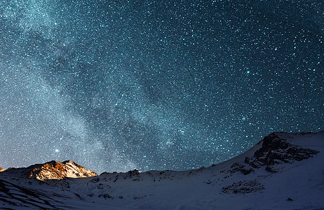 山峰星空背景图片