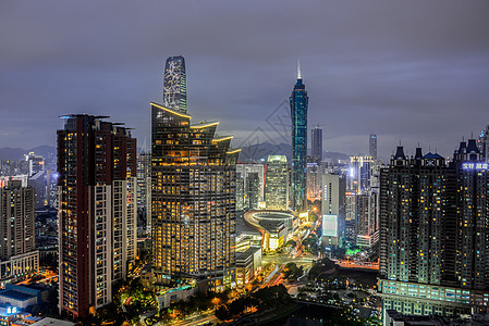 深圳夜景城市建筑高清图片素材