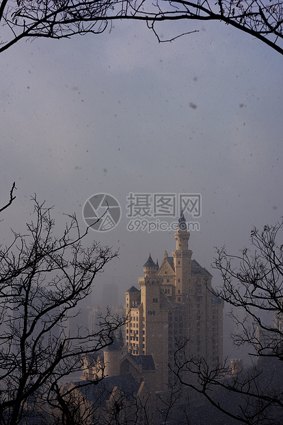 雪中的城堡图片