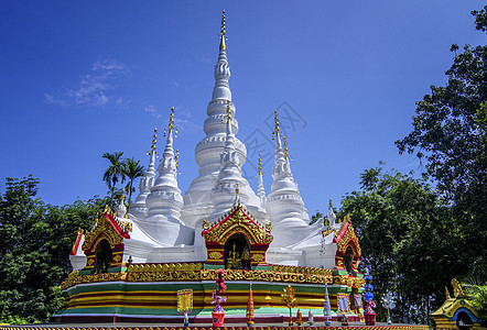 傣族寺庙西双版纳傣族建筑佛塔背景