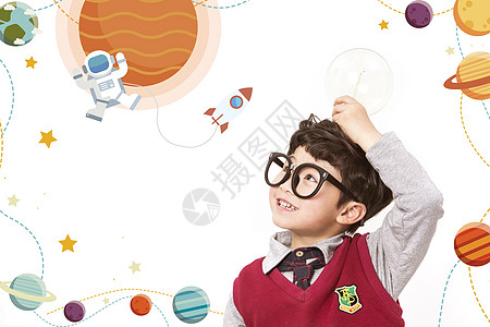 孩子的想象力儿童宇航员梦想设计图片