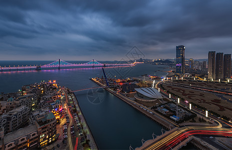 别墅夜景建筑风光背景