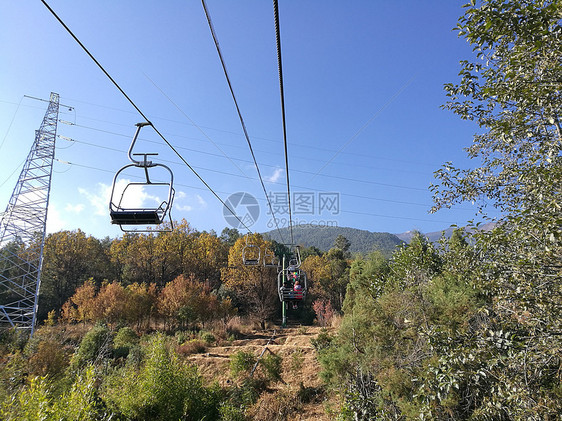 云南苍山索道自然风光图片