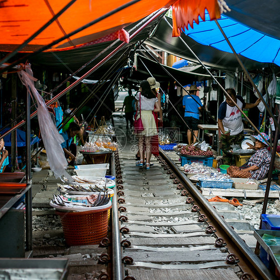 泰国美功铁道市场Maeklong Railway 图片