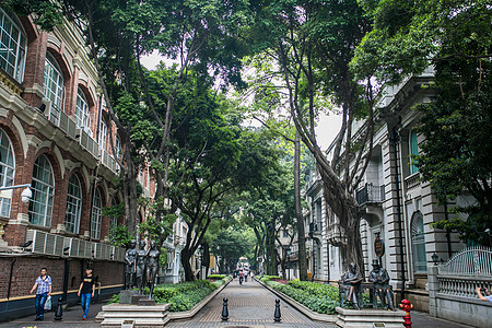 广州沙面街背景图片