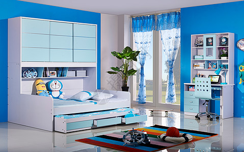彩色卧室彩色儿童房效果图背景