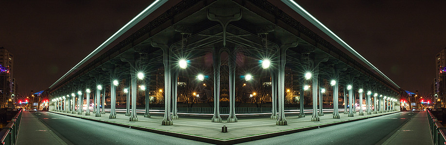 光斑夜景都市夜景背景