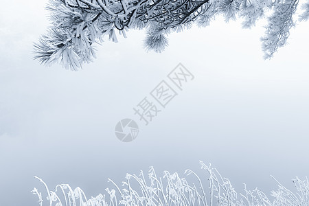 冰蓝色庐山冰雪摄影图片背景