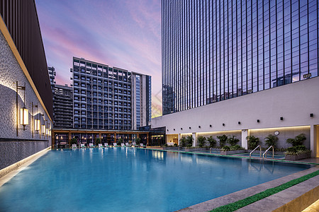 五星级酒店户外游泳池背景图片