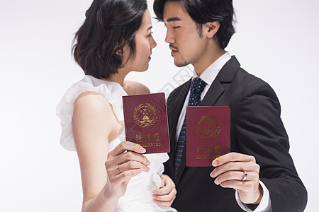 情人节新人结婚证高清图片