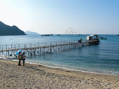 海边遛弯美景海南三亚海边美景背景