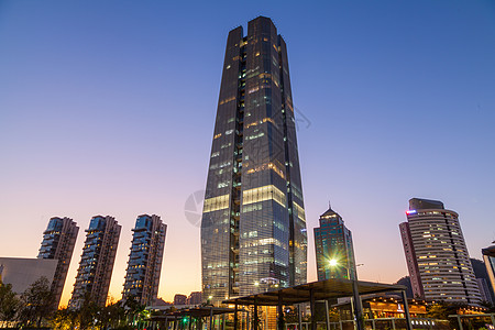 楼盘景观现代建筑夜景背景