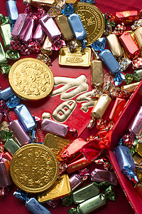 新年年货糖果背景图片