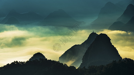 风云山峦山川景物元素高清图片