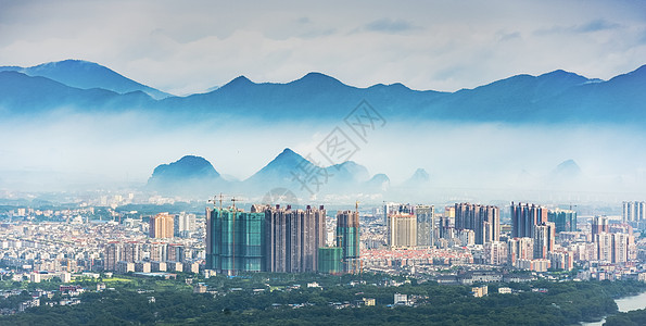 桂林山城之光海市盛楼背景