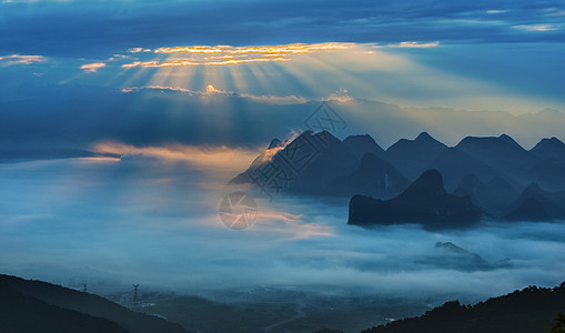 桂林尧山风光背景