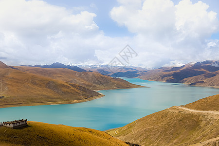 地理课件素材西藏羊湖背景图背景