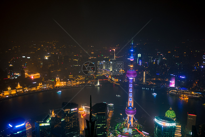 上海东方明珠夜景图片