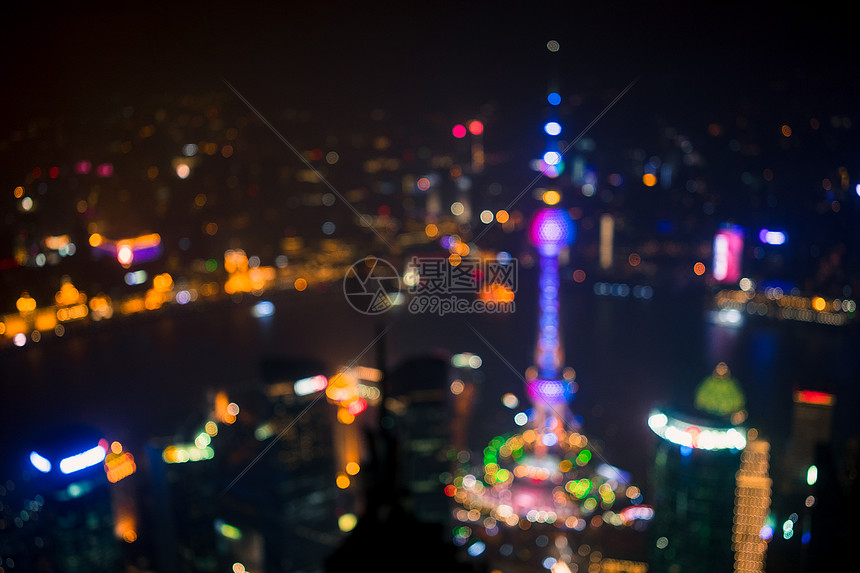 上海外滩金融中心夜景图片