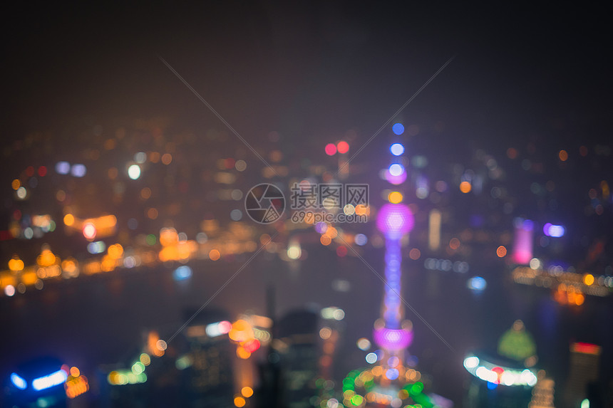 上海外滩金融中心夜景图片