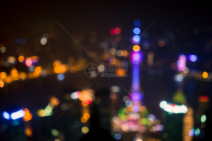 上海外滩金融中心夜景图片