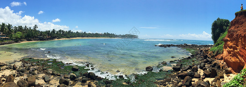 斯里兰卡海滩印度洋背景