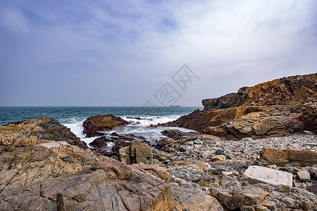 岩石海滩香港岩石海岸线背景