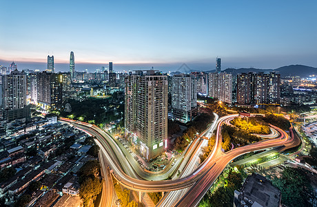 深圳福田深圳雅园立交夜景背景