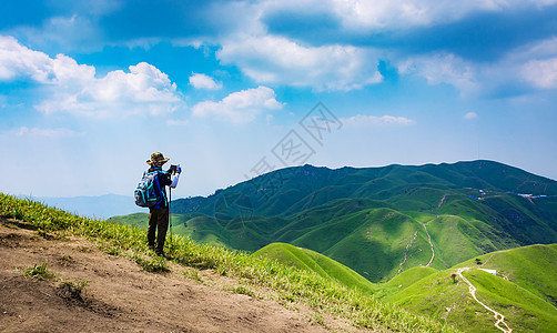 武功山户外风光背景图片