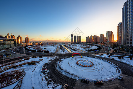 雪后星海广场图片