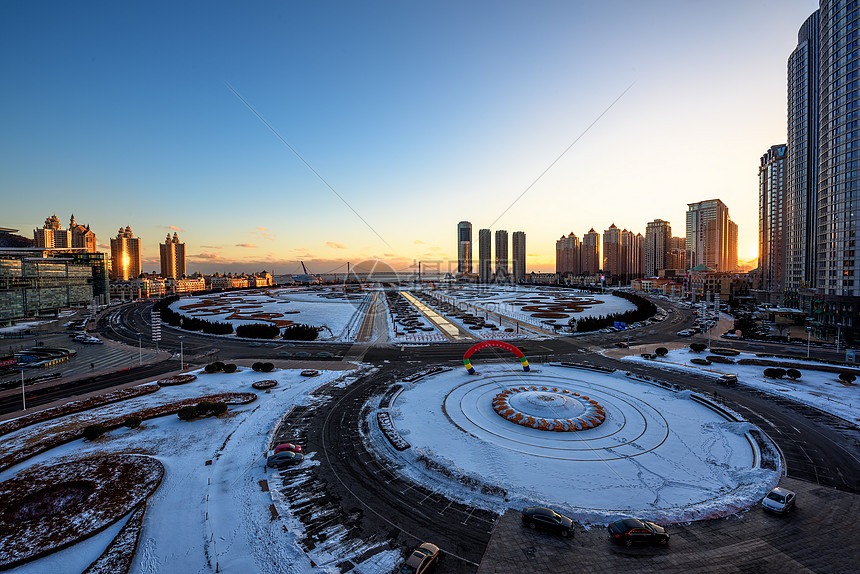 雪后星海广场图片