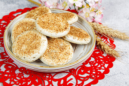 芝麻饼芝麻酥饼高清图片