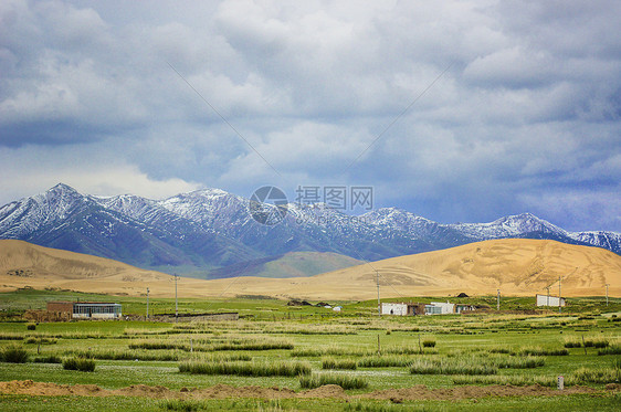 青海湖雪山图片