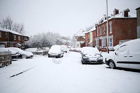 下雪街景英国大不列颠街景雪景背景