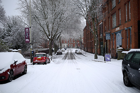 下雪街景大不列颠 雪景背景