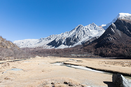 冬天的稻城亚丁雪山图片