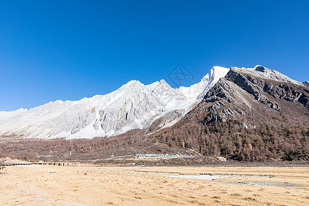 冬天的稻城亚丁雪山图片